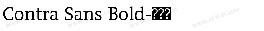Contra Sans Bold字体转换